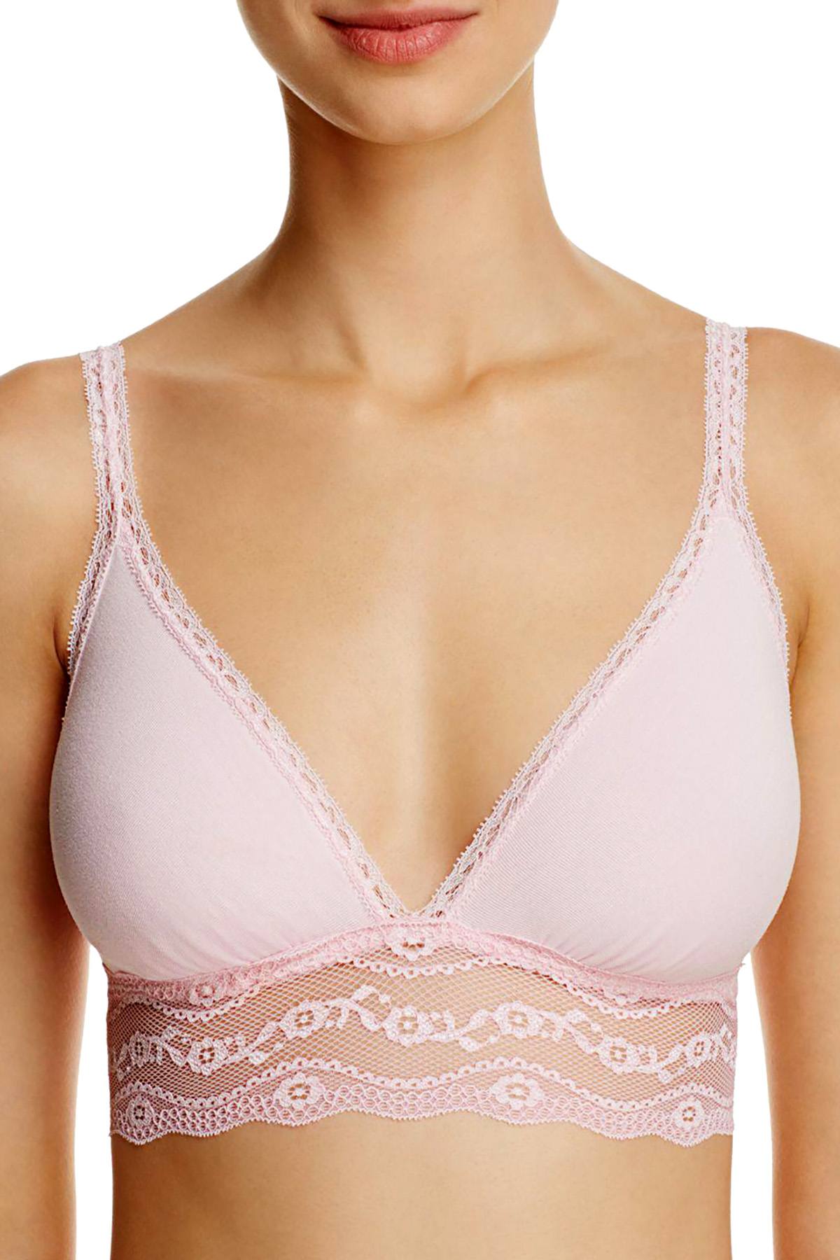 b.temptd Pink-Parfait b.adorable Modal Lace-Trim Bralette