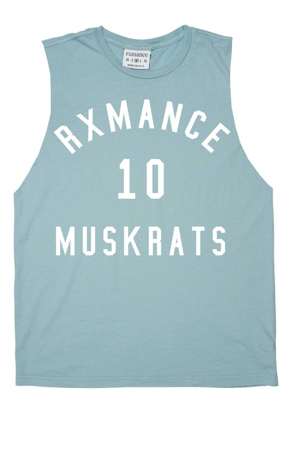 Rxmance Unisex Aqua Muskrats Muscle Tee