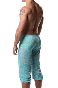 Y.M.L.A. Turquoise Burnout Yoga Pant thumbnail 2