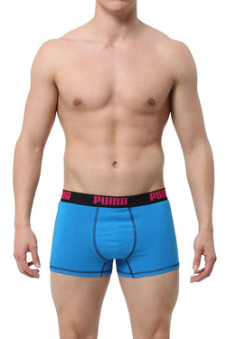 Puma Blue & Grey Cotton Stretch Trunk 2-Pack thumbnail 1