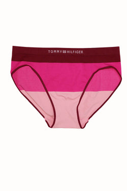 Tommy Hilfiger Magenta Seamless Contrast-Panel Bikini thumbnail 2