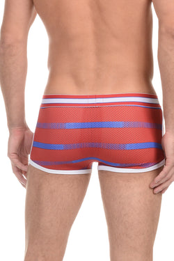 2(X)IST Haute Red Rugby No-Show Trunk thumbnail 2