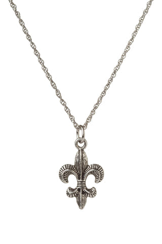 Rave Silver Fleur De Lis necklace