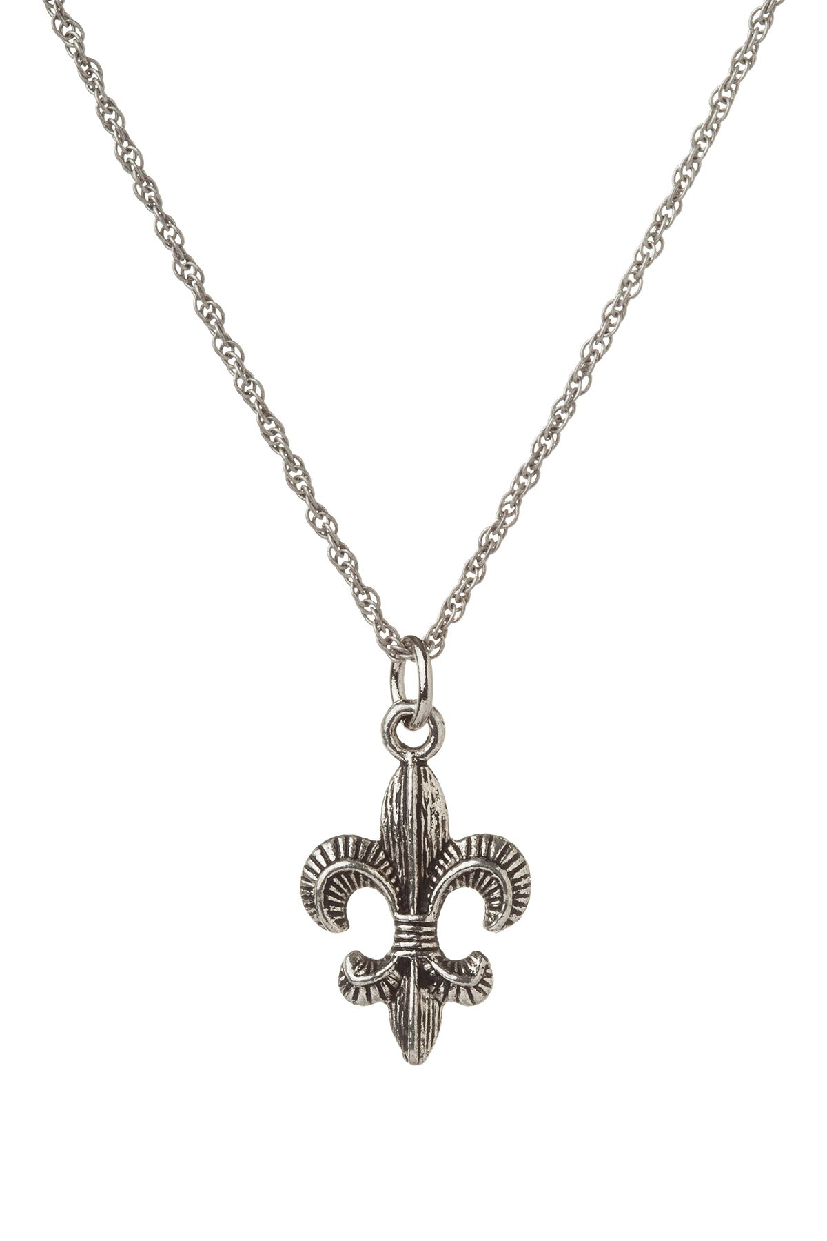 Rave Silver Fleur De Lis necklace