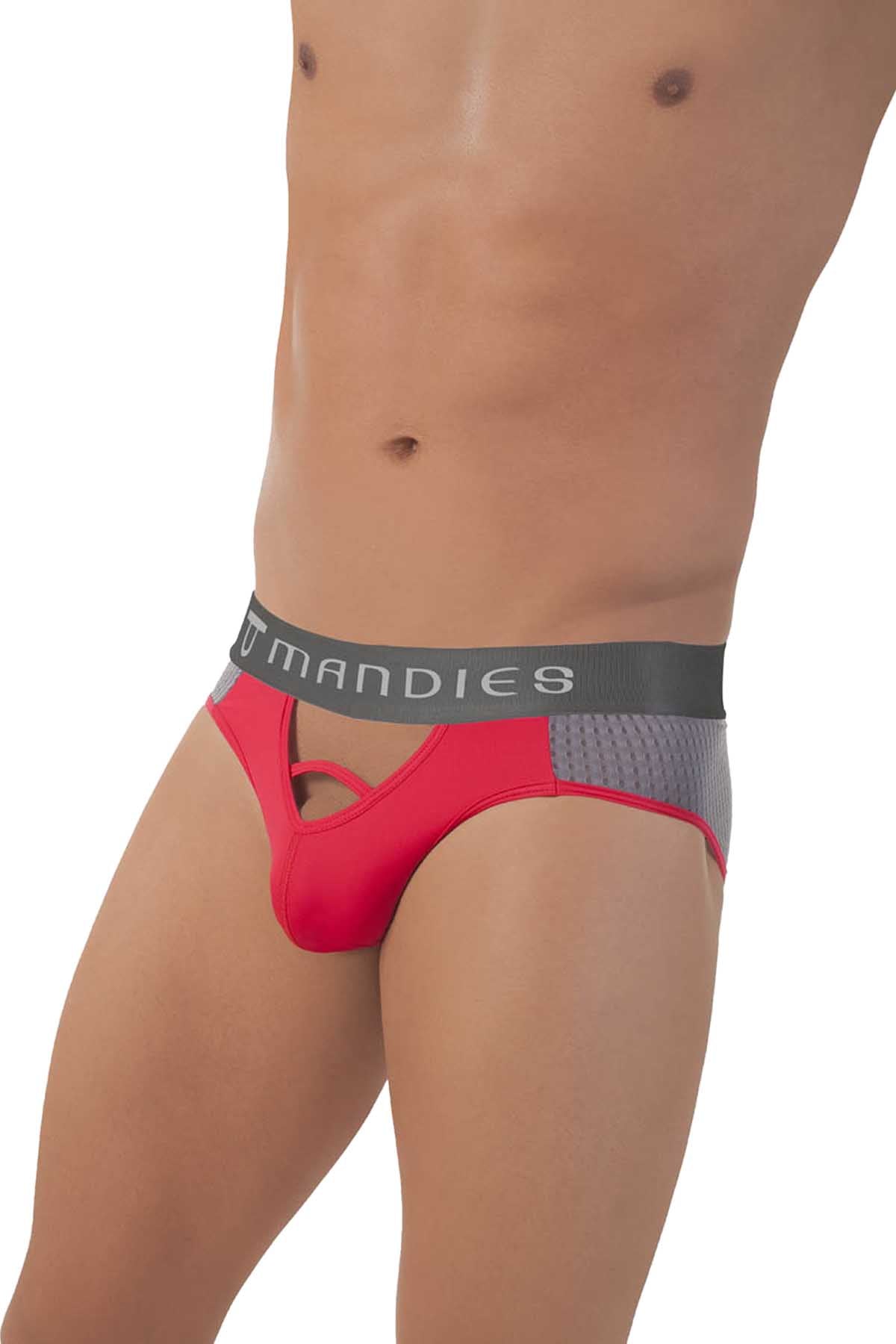 Mandies Grey/Red Suite Brief