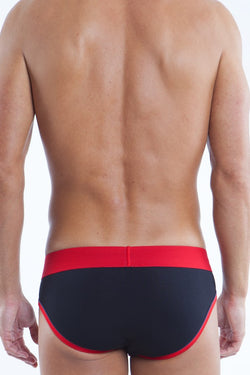 Papi Black & Red Luxe Low-Rise Brief thumbnail 3