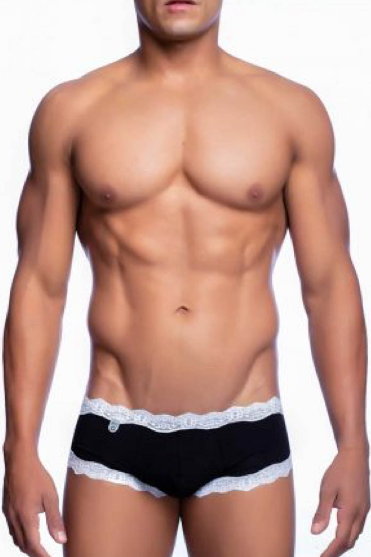 Male Basics Black Rose Lace Boyshort