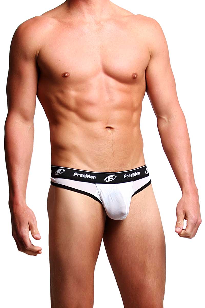 Freemen White C-Ring Mesh Thong