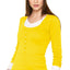 Fiory Yellow Ribbed Long Sleeve Henley