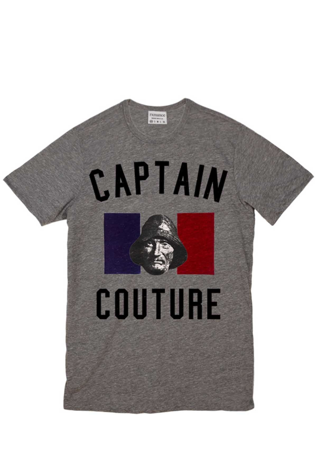 Rxmance Heather Grey Captain Couture Crew Tee