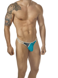 PPÜ Teal-Green/Gray Colorblock Thong thumbnail 1