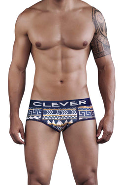 Clever Dark Blue Azteca Magic Piping Brief thumbnail 1