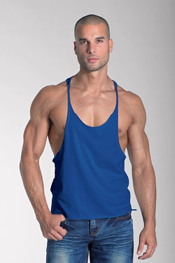 Y.M.L.A. Royal Blue Raw Edge String Tank thumbnail 2