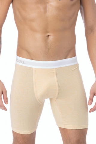 WOOD Straw Yellow Heather Biker Brief