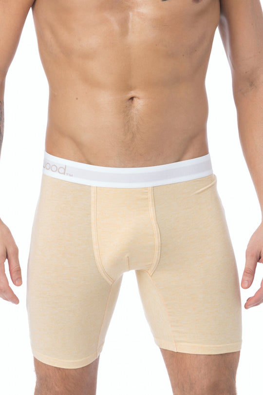 WOOD Straw Yellow Heather Biker Brief