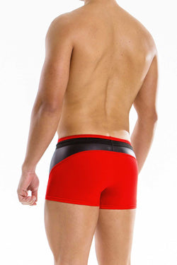 Modus Vivendi Black/Red Leather-Look Blend Boxer thumbnail 3