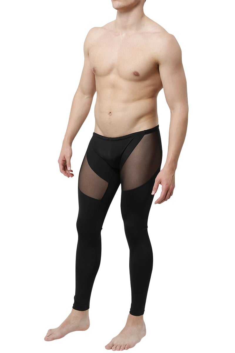 CheapUndies Black Mesh Panel Performance Tight