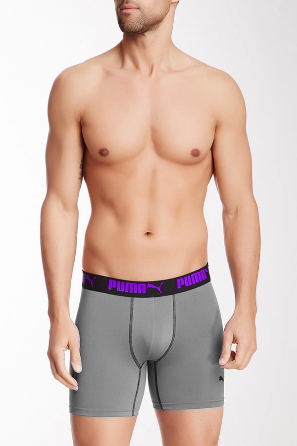 Puma Grey & Purple Performance Boxer Brief