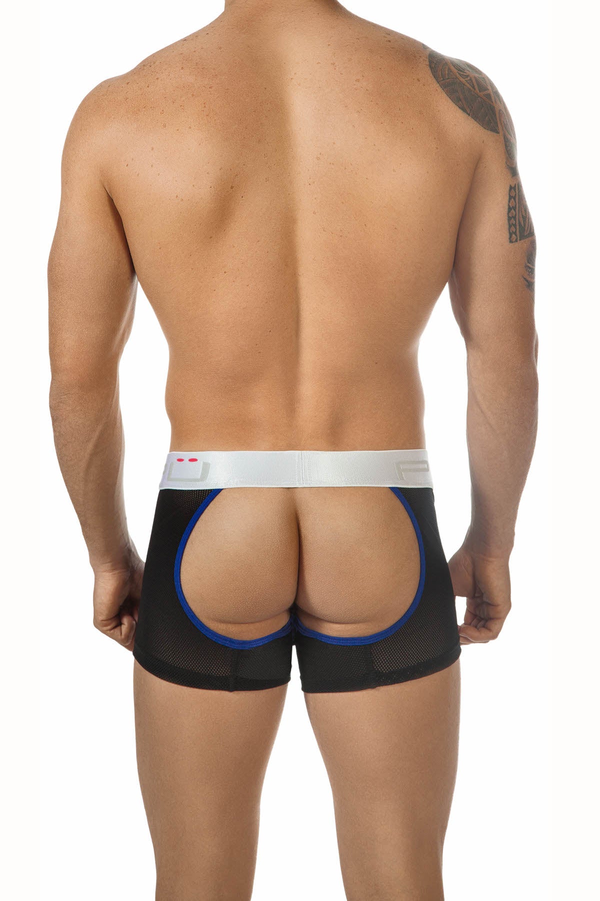 PPÜ White/Black/Royal Jock-Trunk