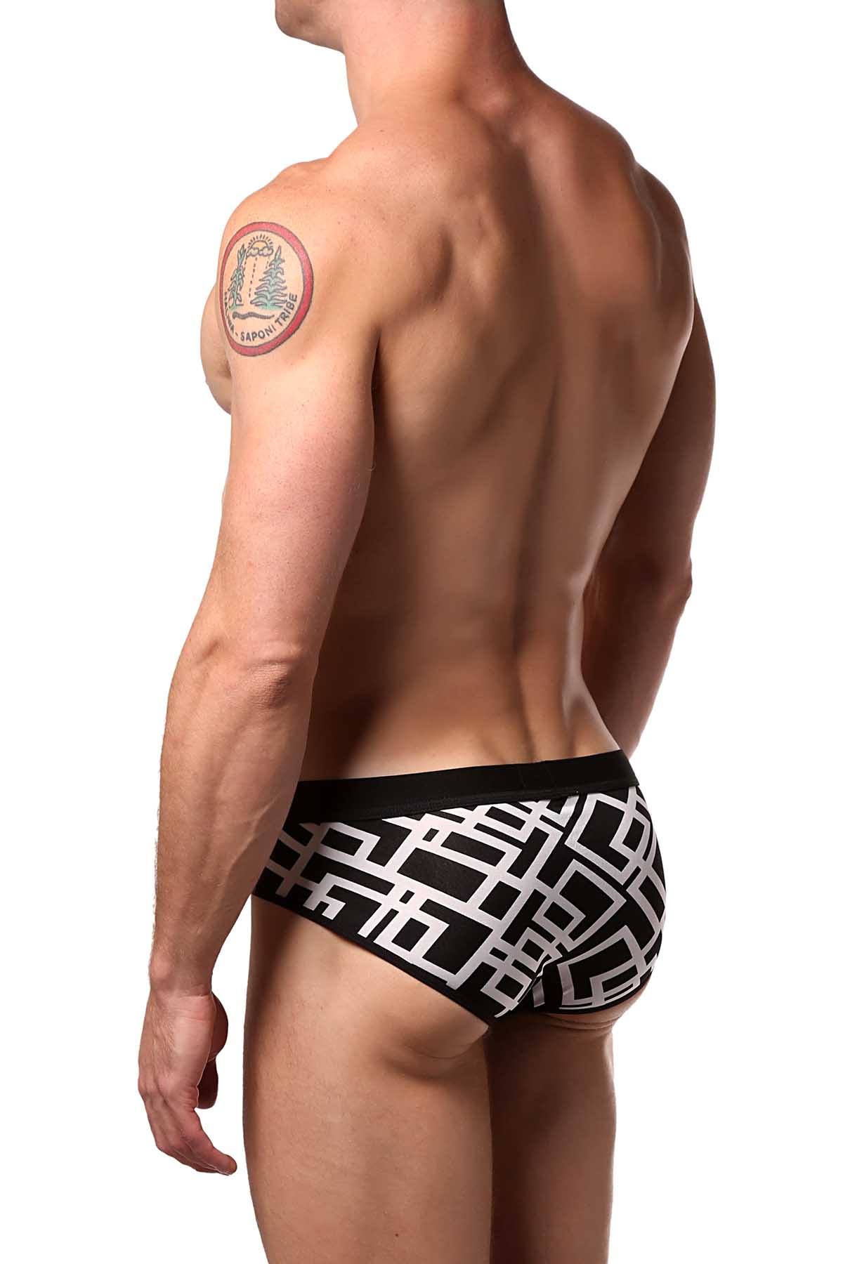 JustinCase Black/White Tetris Brief
