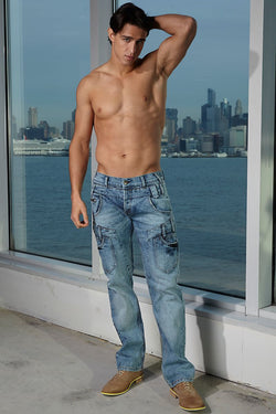 P.O.V. Light Blue Multi-Pocket Jean thumbnail 1