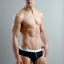 Undergear Black Silver-Band Brief