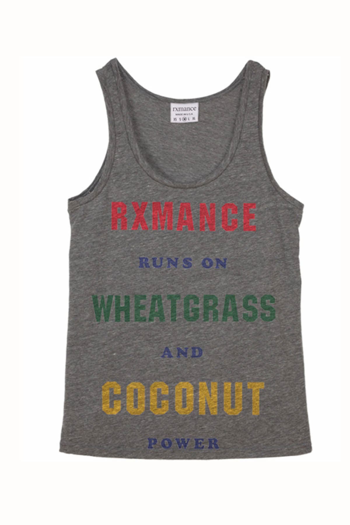 Rxmance Unisex Grey Runs On Tank Top