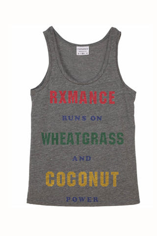 Rxmance Unisex Grey Runs On Tank Top