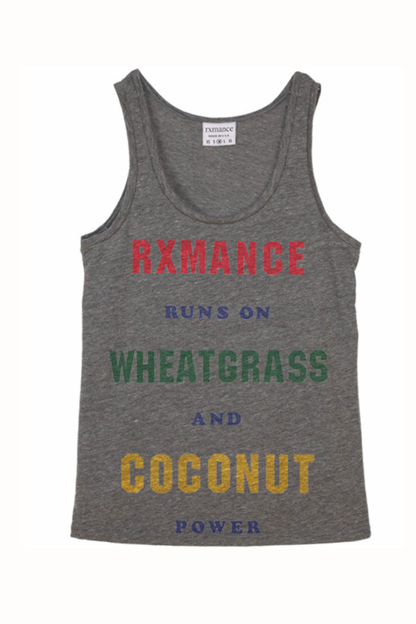 Rxmance Unisex Grey Runs On Tank Top