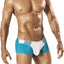 PPÜ Turquoise/White-Panel Trunk-Brief