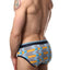 2(X)IST Zig Zag Stripe-Saffron Graphic Cotton Brief