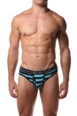 Bear Skn River Blue Stripe Bamboo Brief thumbnail 1