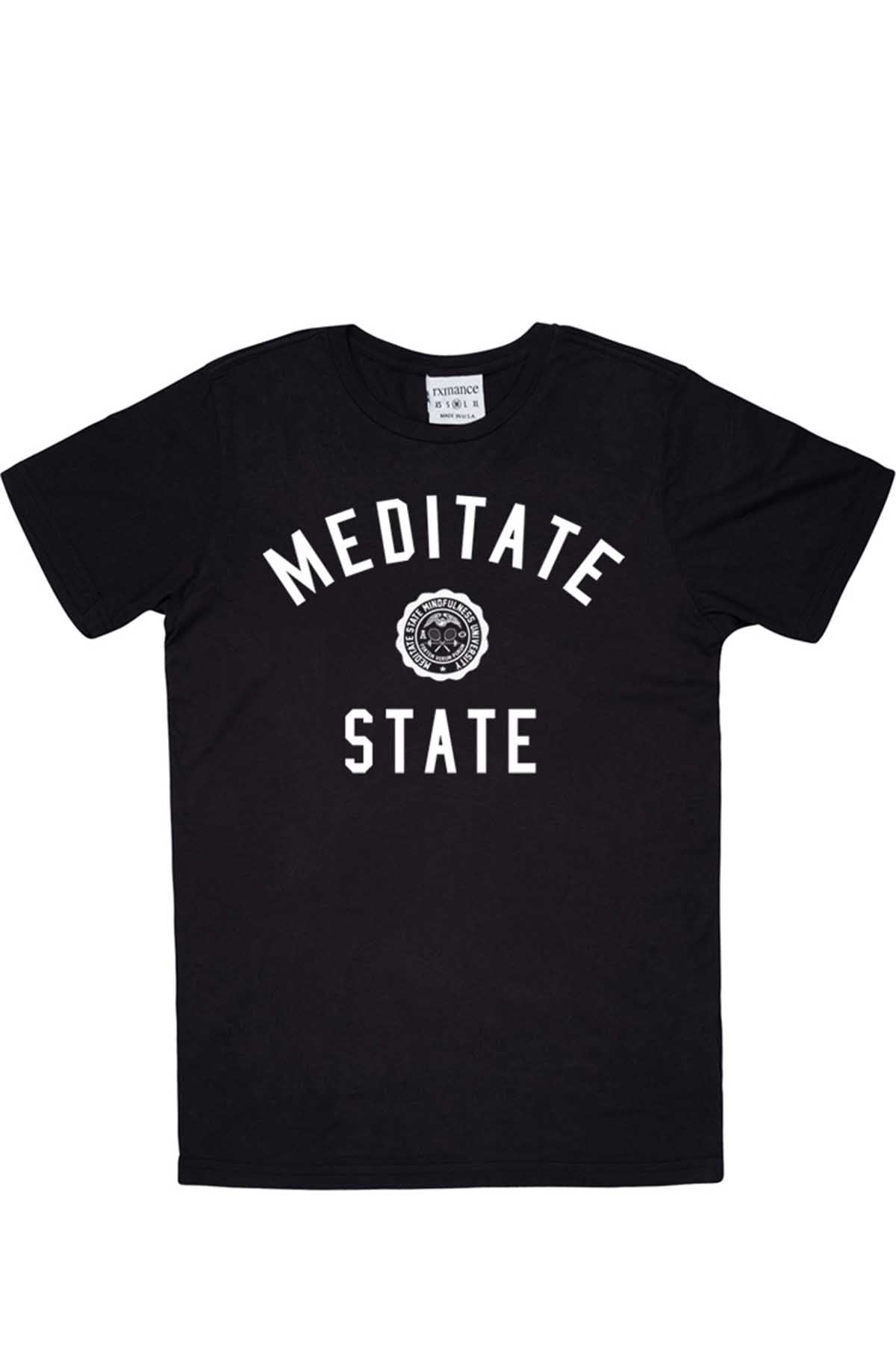 Rxmance Black Meditate State Crew Tee