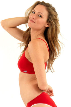 New Balance Red Seamless T-Shirt Bra thumbnail 1