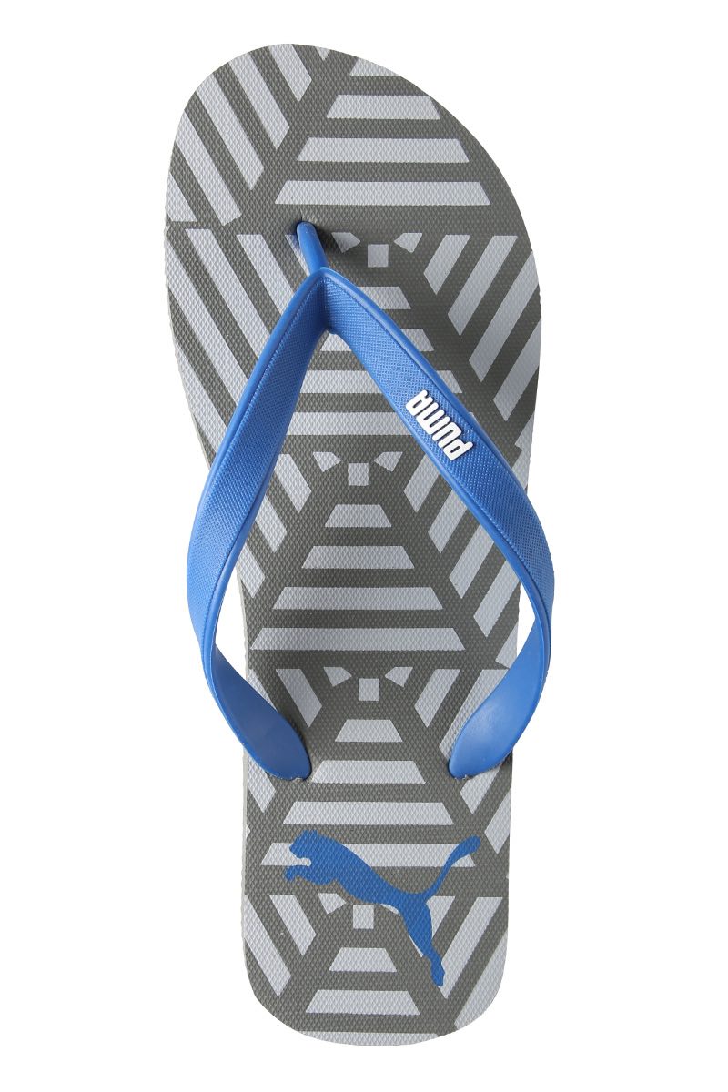 Puma Blue & Grey Web Flip Flops
