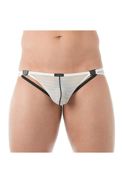 Gregg Homme White Mesh Suspender C-Ring Brief thumbnail 2