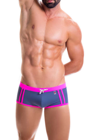 Jor Gray/Pink Sport Swim Boxer