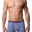 Umbro White/Blue Wavy Stripes Performance Boxer Brief