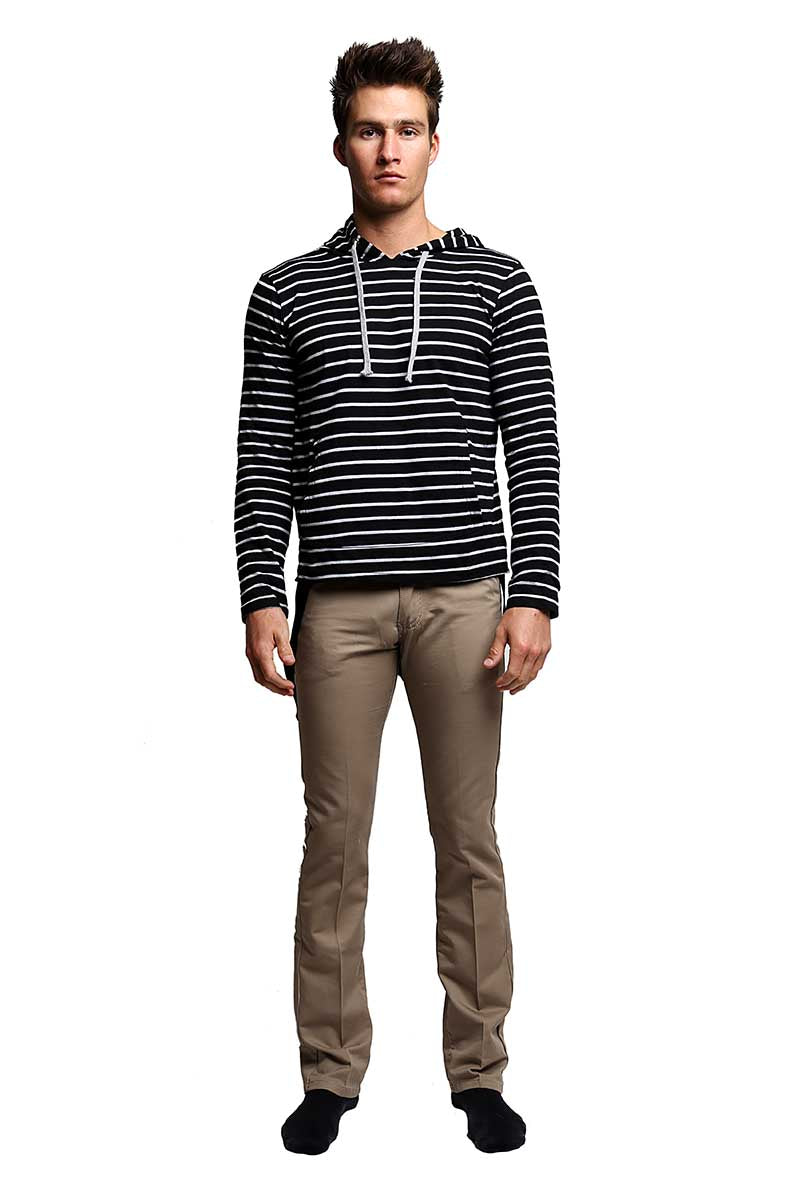 Something Strong Black Something Casual Hooded Shirt