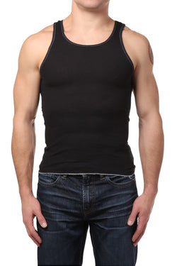 Y.M.L.A. Black Ribbed Tank thumbnail 1
