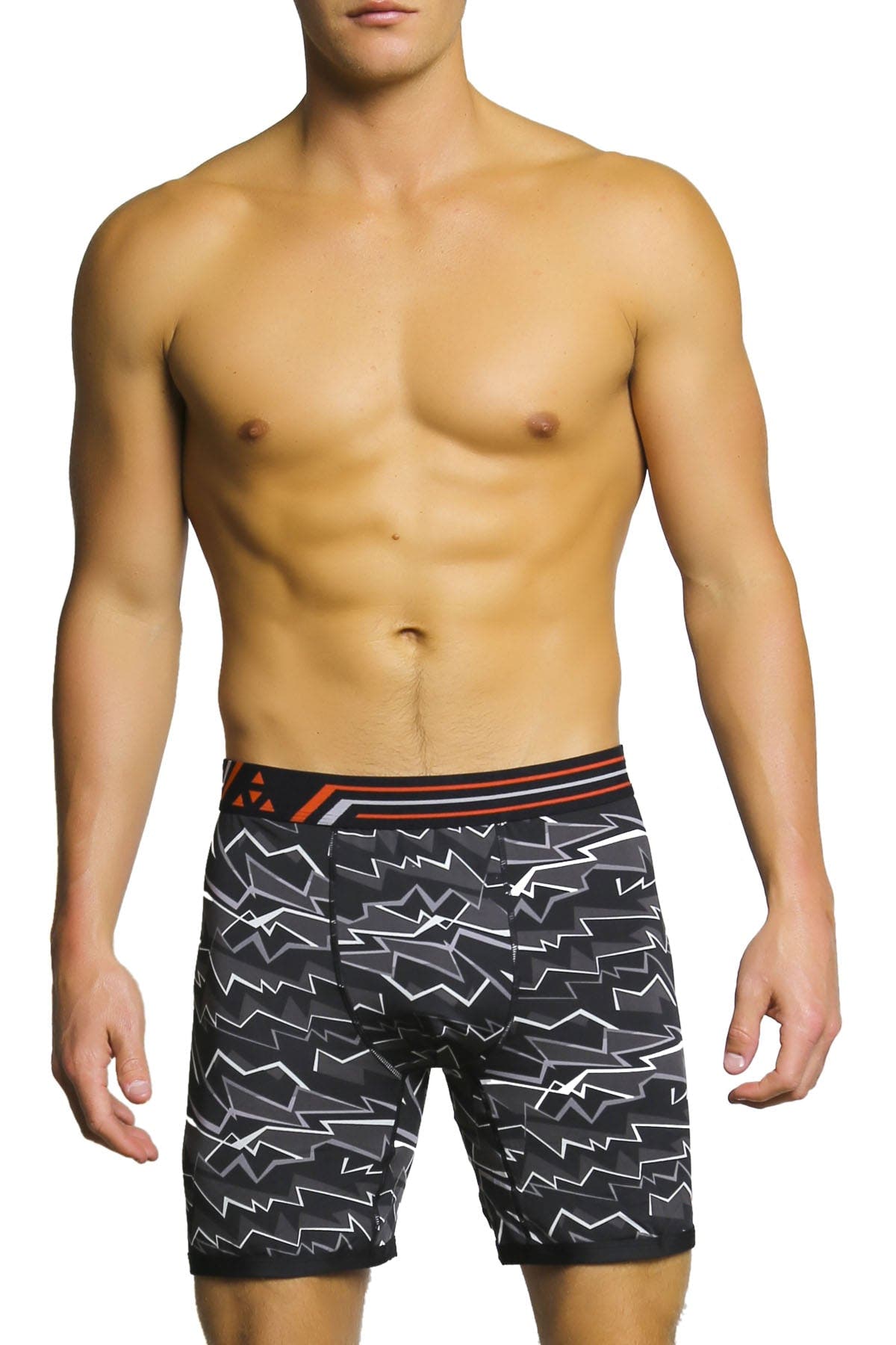 Balanced Tech Grey Zig Zag Performance Boxer Brief