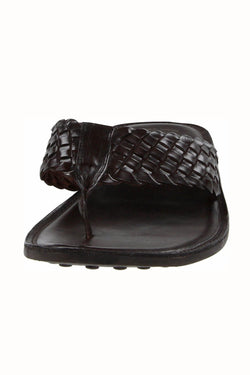GBX Dark-Brown Leather Vamp Thong Sandal thumbnail 3
