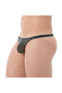 Gregg Homme Black Mesh Suspender C-Ring Thong thumbnail 1