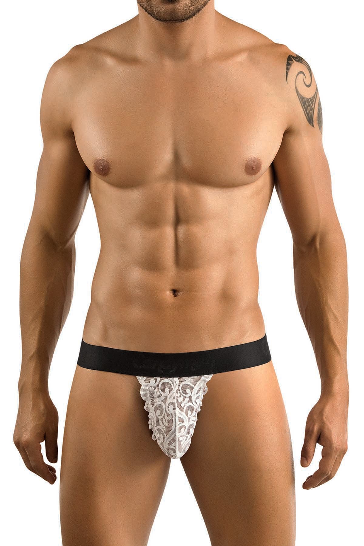 Candyman White Lace Thong