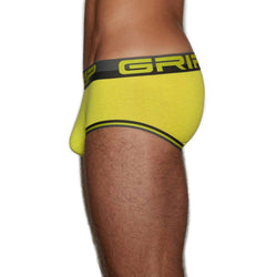 c-IN2 Sulphur Yellow Grip Mesh Mide Rise Brief thumbnail 2