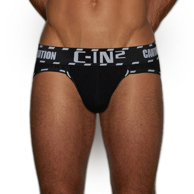 c-IN2 blaze Black Caution Sport Brief