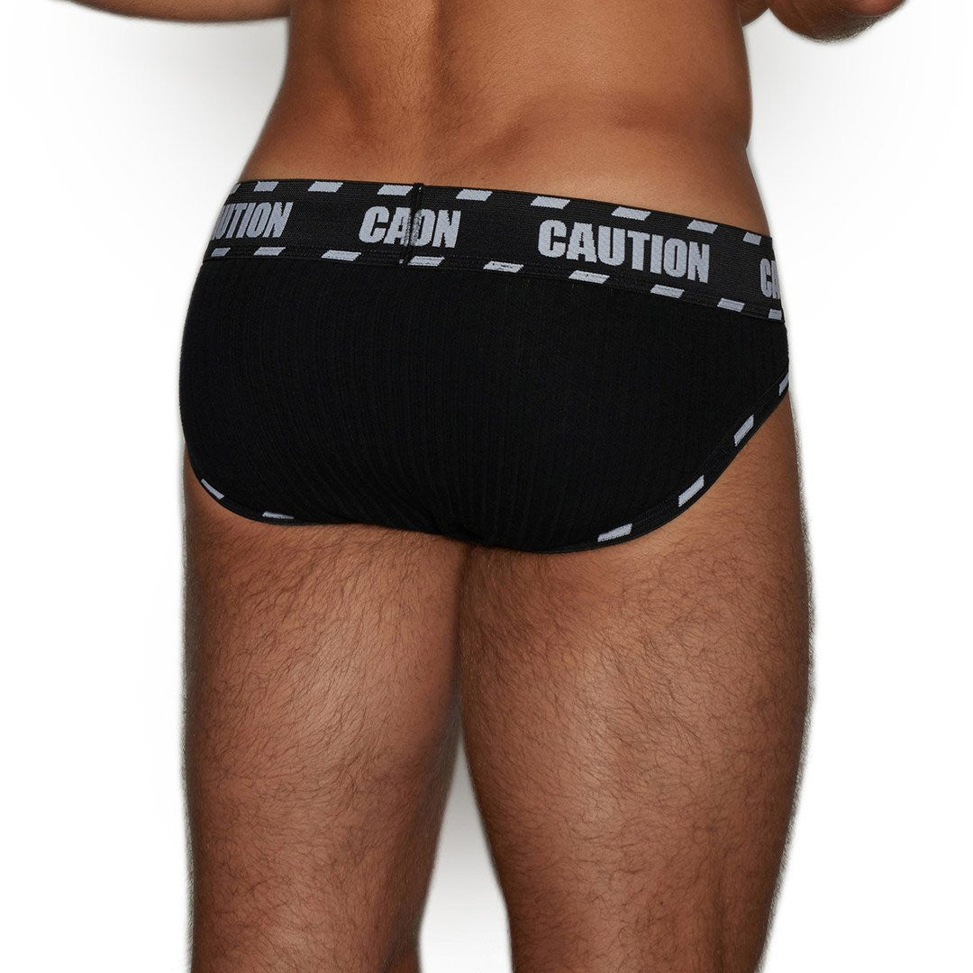 c-IN2 blaze Black Caution Sport Brief