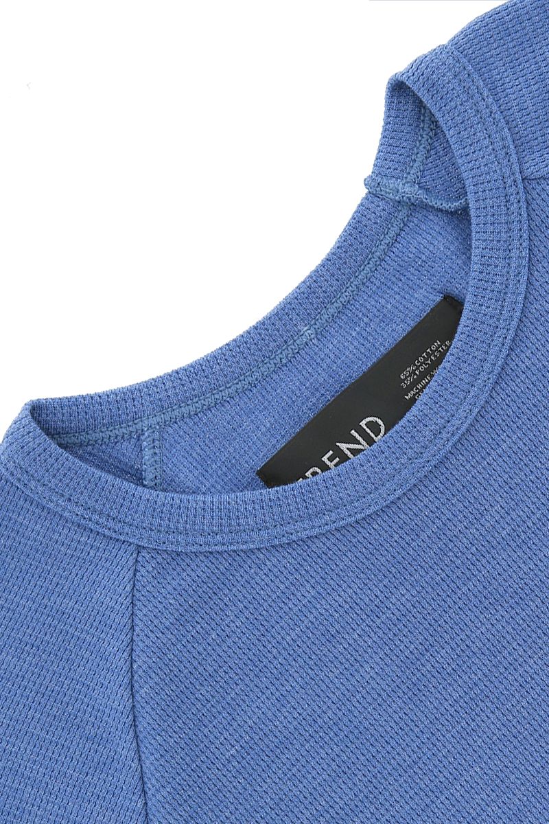 Trend Blue Waffle Henley