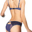 Coquette Navy Sequin Paneled Keyhole Panty