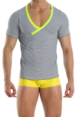 Modus Vivendi Neon-Yellow Narrow V-Neck Tee thumbnail 1